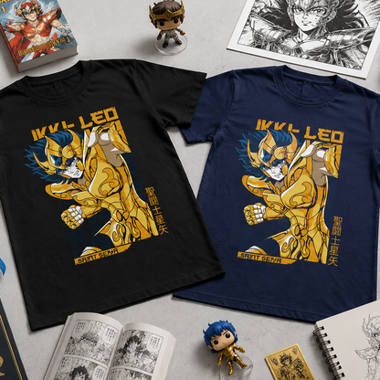 Camiseta Algodon Caballeros Del Zodiaco Ikki Leo
