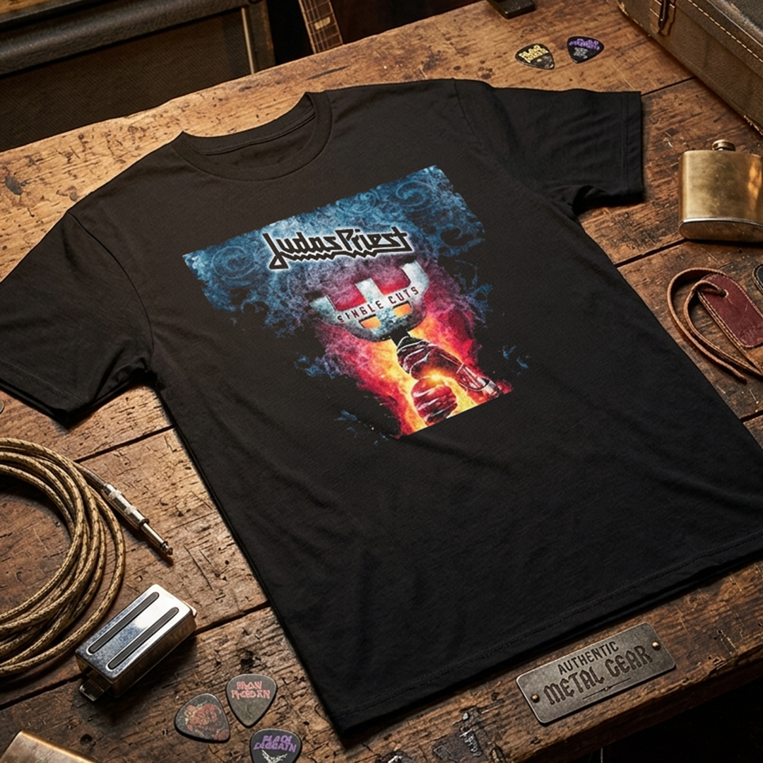 Camiseta Algodon Judas Priest Single Cuts Poster