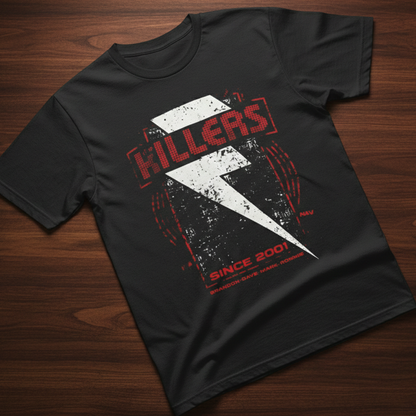 Camiseta Algodon The killers Red Lightning Bolt
