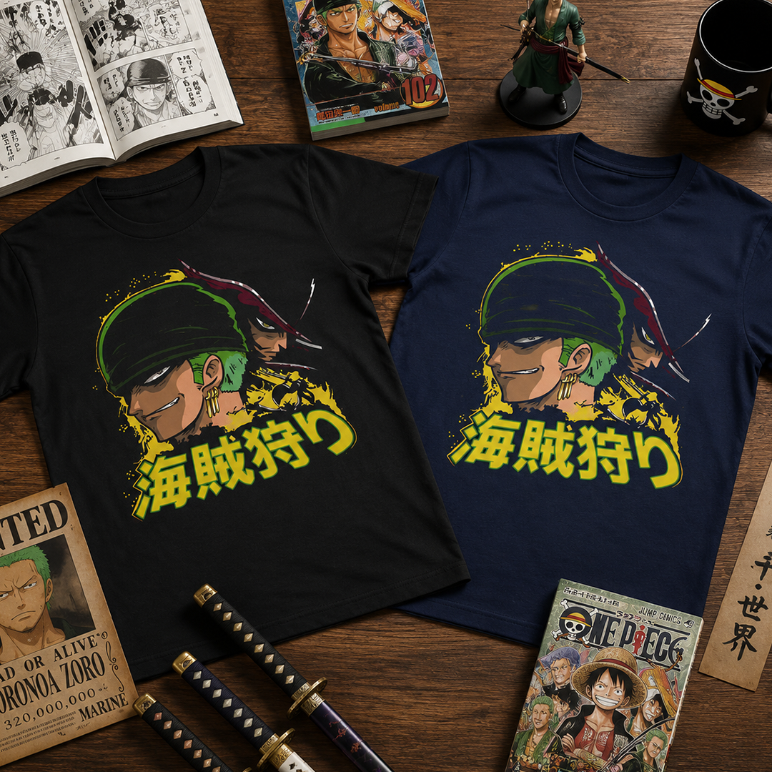 Camiseta Algodon Roronoa Zoro Faces Style