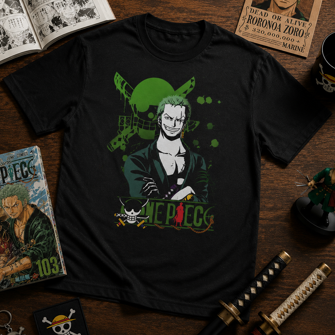 Camiseta Algodon Roronoa Zoro Art