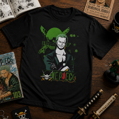 Camiseta Algodon Roronoa Zoro Art