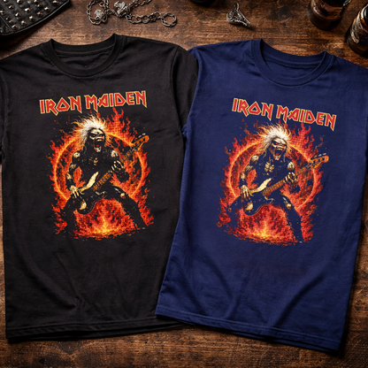 Camiseta Algodon Iron Maiden Guitar