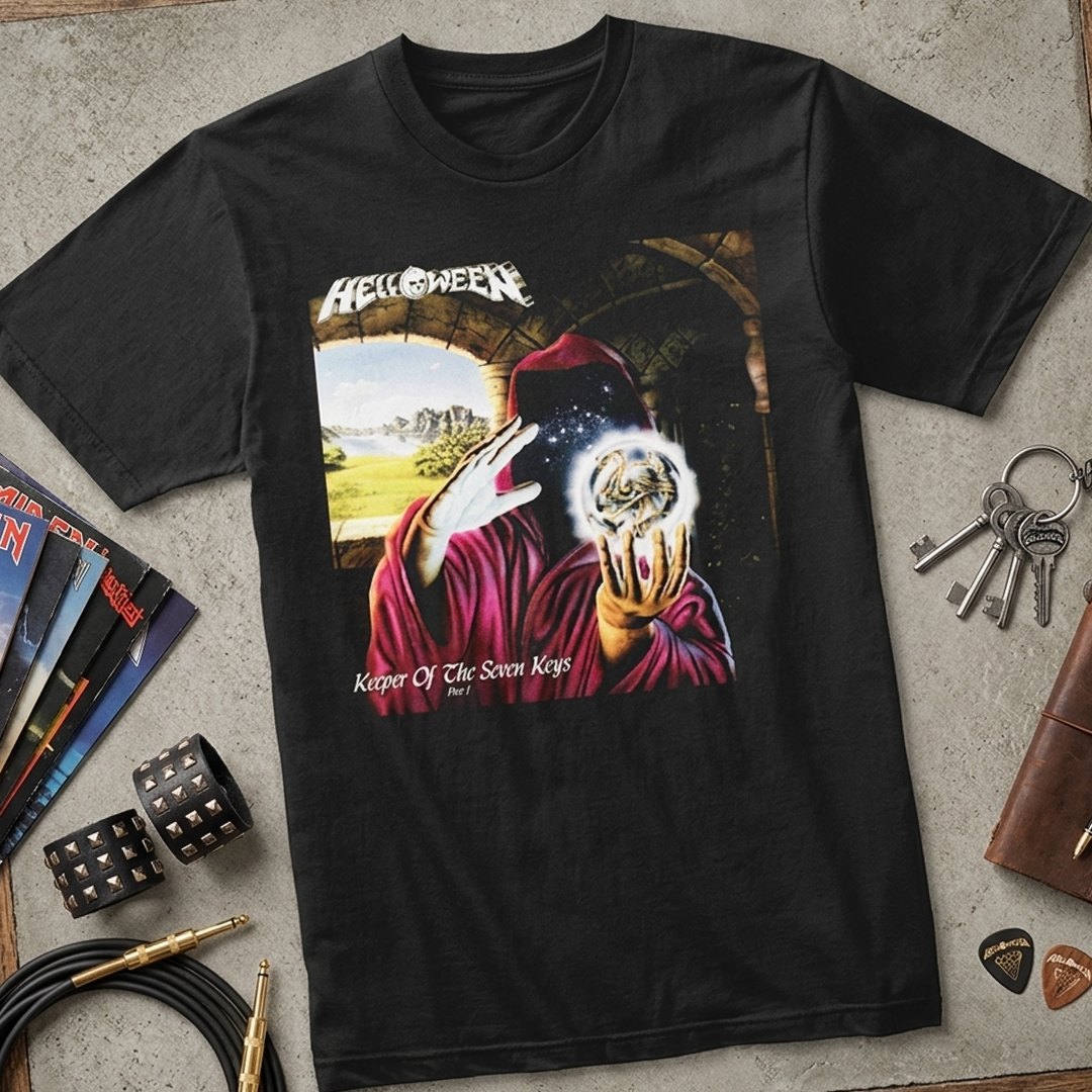 Camiseta Algodon Helloween Kepper Of The Seven Keys