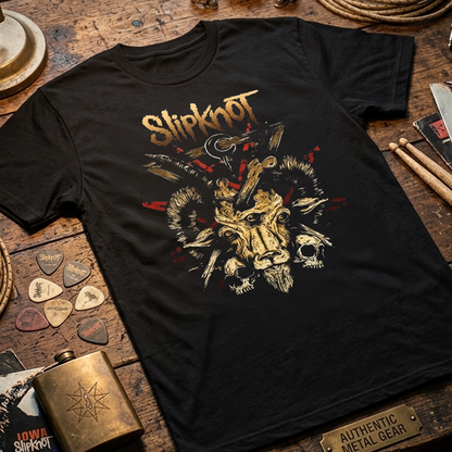 Camiseta Algodon Slipknot Cabra Art