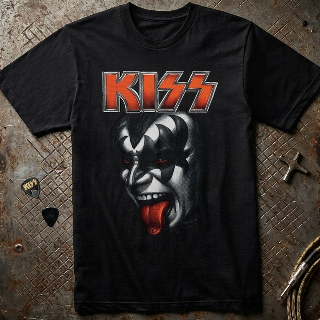 Camiseta Algodon Kiss Genne Simmons Face