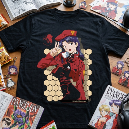 Camiseta Algodon Misato Katsuragi Art