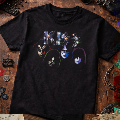 Camiseta Algodon Kiss Group Faces Poster