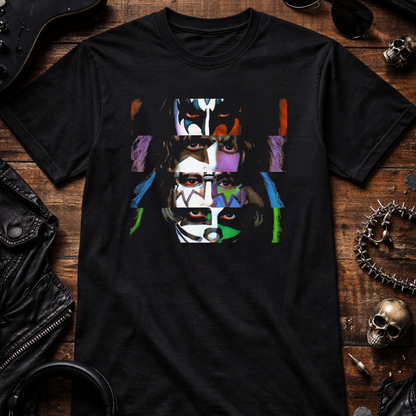 Camiseta Algodon Kiss Faces Style Art