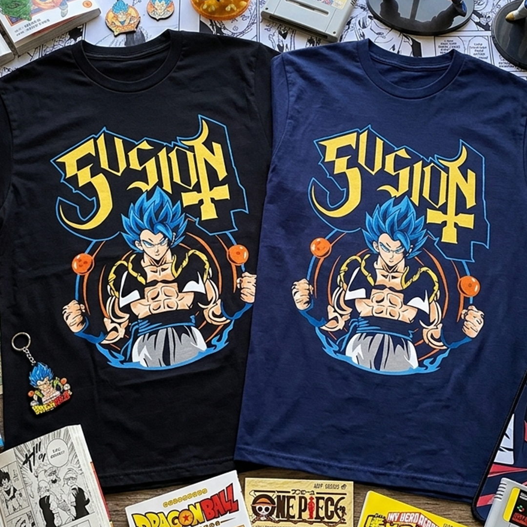 Camiseta Algodon Dragon Ball Gogeta Fusion Art