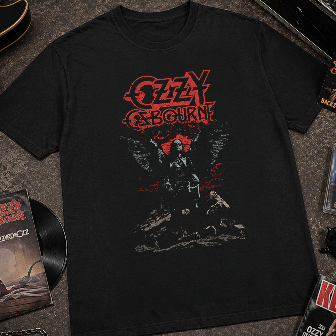 Camiseta Algodon Ozzy Osbourne Angel Wings