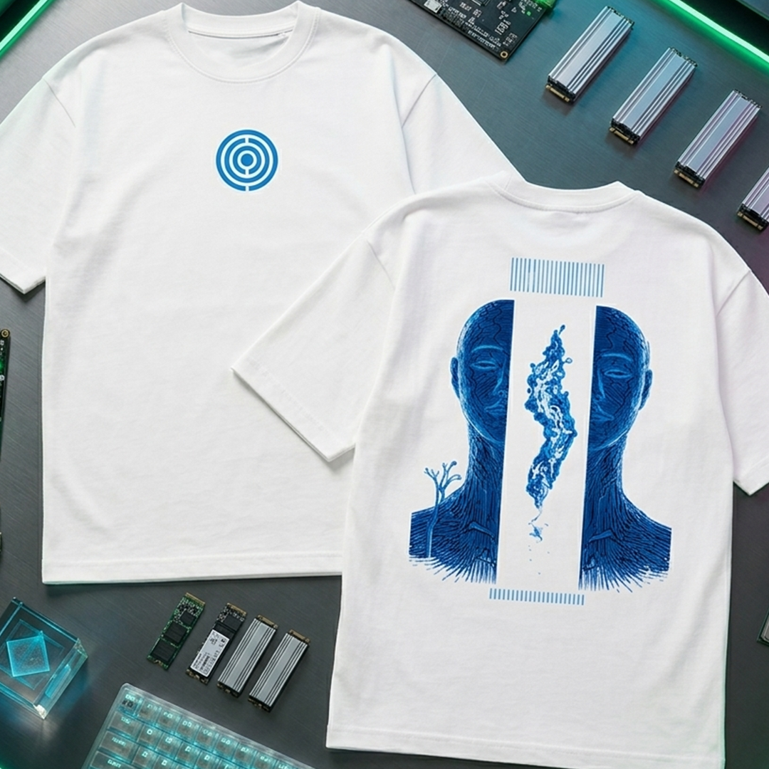 Camiseta Oversize Core Art Azul