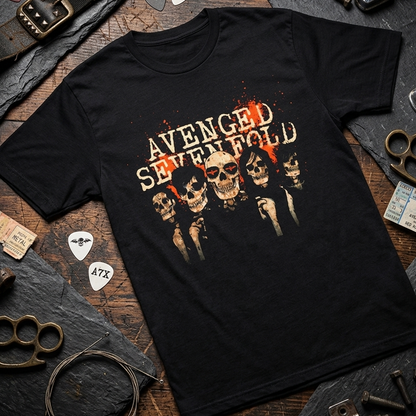 Camiseta Algodon Avenged Sevenfold Grupo Skull