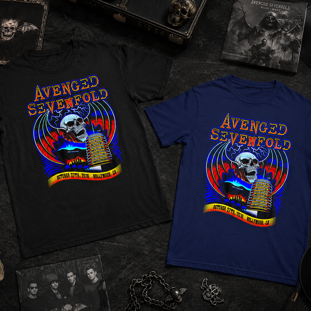 Camiseta Algodon Avenged Sevenfold Hollywood 2016