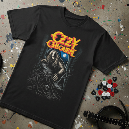 Camiseta Algodon Ozzy Osbourne Bark At The Moon Black
