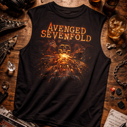 Esqueleto Manga Sisa Avenged Sevenfold Fire Deathbat