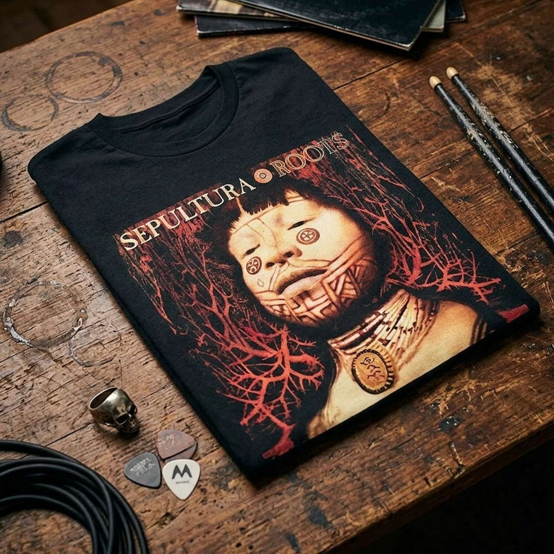 Camiseta Algodon Sepultura Roots Style