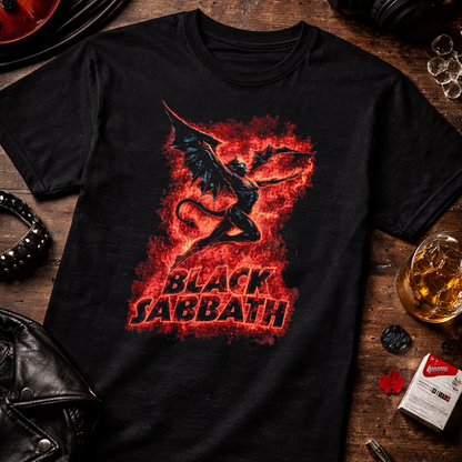 Camiseta Algodon Black Sabbath Devil Red