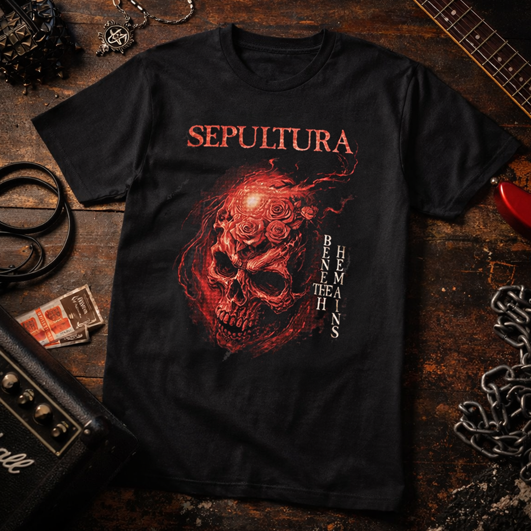 Camiseta Algodon Sepultura Skull