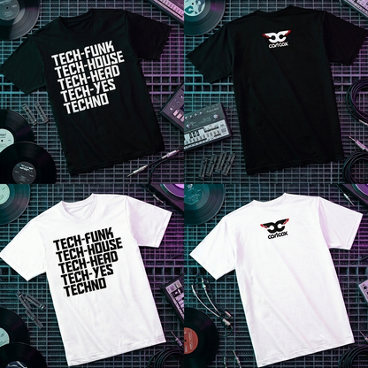 Camiseta Algodón Doble Estampado Carl Cox Tech - Funk