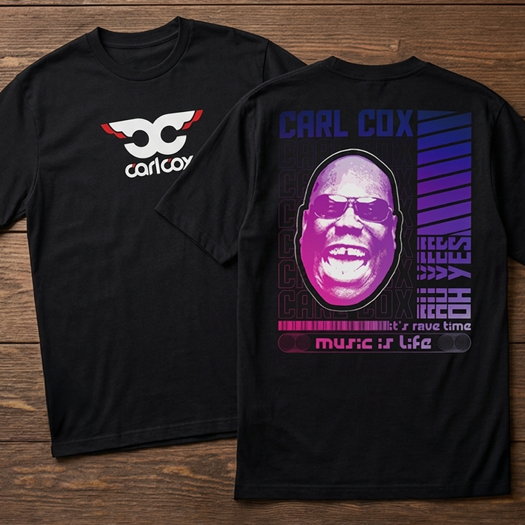 Camiseta Oversize Carl Cox Music Life Morado