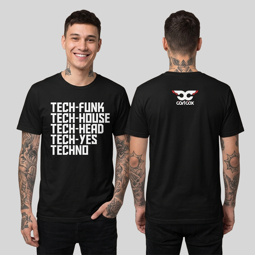 Camiseta Algodón Doble Estampado Carl Cox Tech - Funk