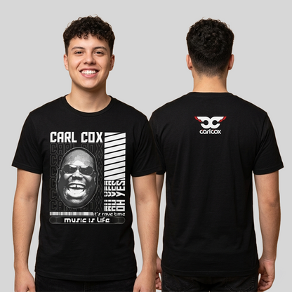 Camiseta Algodón Doble Estampado Carl Cox Art