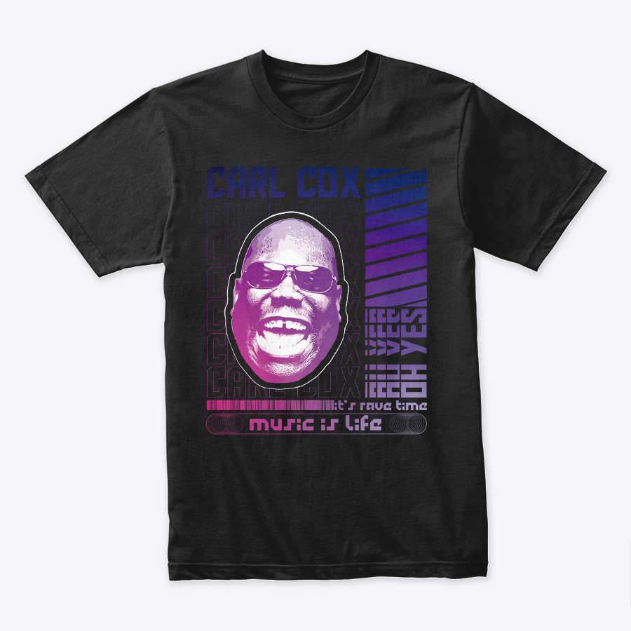 Camiseta Algodón Doble Estampado Carl Cox Music Life Morado