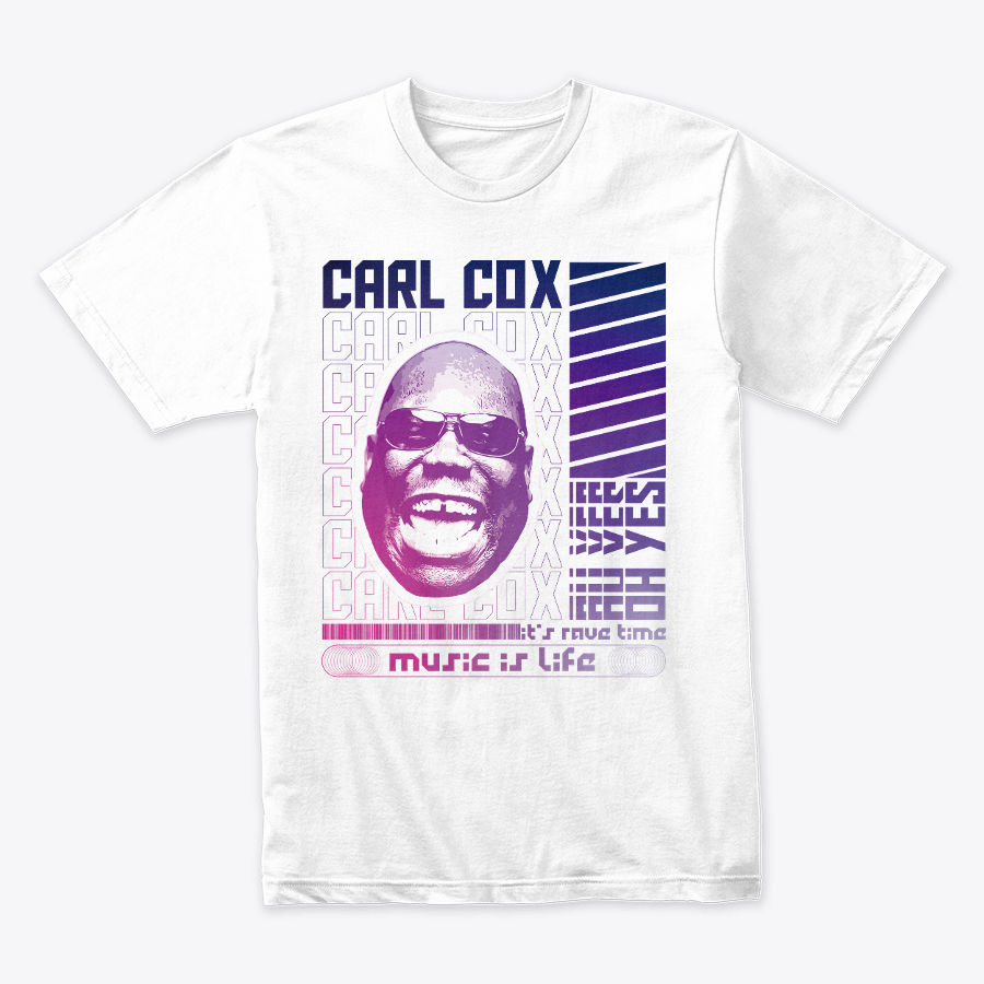 Camiseta Algodón Doble Estampado Carl Cox Music Life Morado