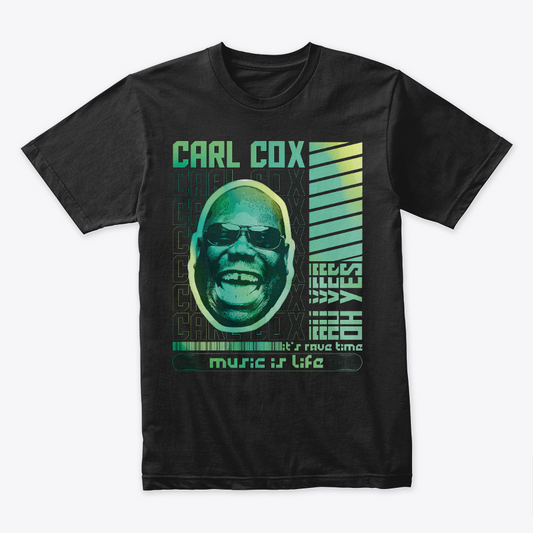 Camiseta Algodón Doble Estampado Carl Cox verde