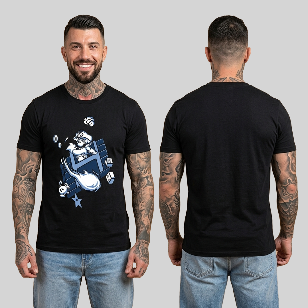 Camiseta Algodon Super Mario Poster