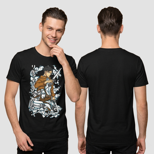 Camiseta Algodon Attack On Titan Levi Ackerman Poster