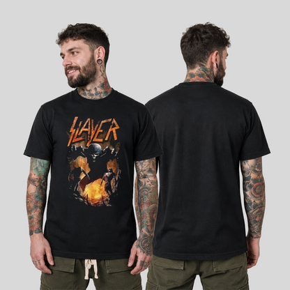 Camiseta Algodon Slayer Soldado Marioneta Orange