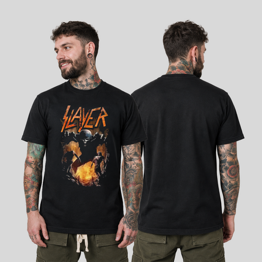 Camiseta Algodon Slayer Soldado Marioneta Orange