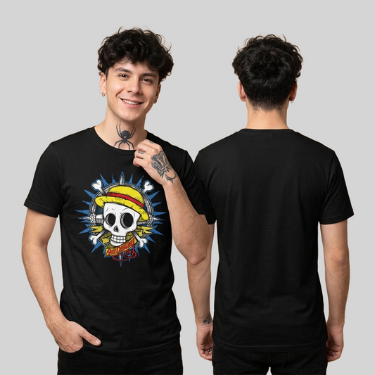 Camiseta Algodon One Piece Skull Style