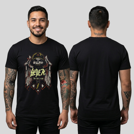 Camiseta Algodon Slayer Logo Soldado Art