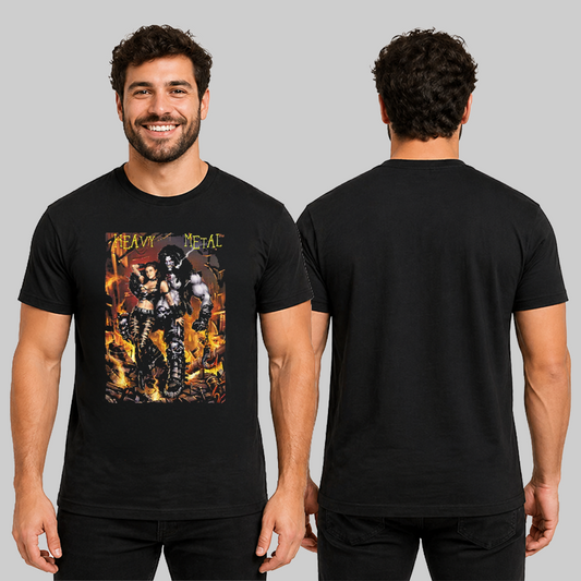 Camiseta Algodon Heavy Metal Poster