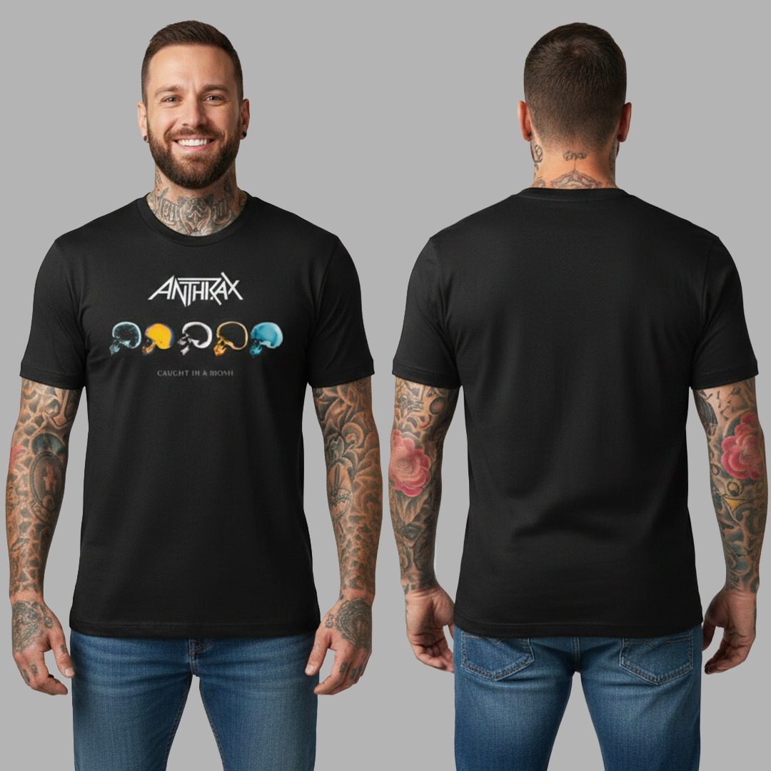 Camiseta de Algodón Anthrax caught in a mosh