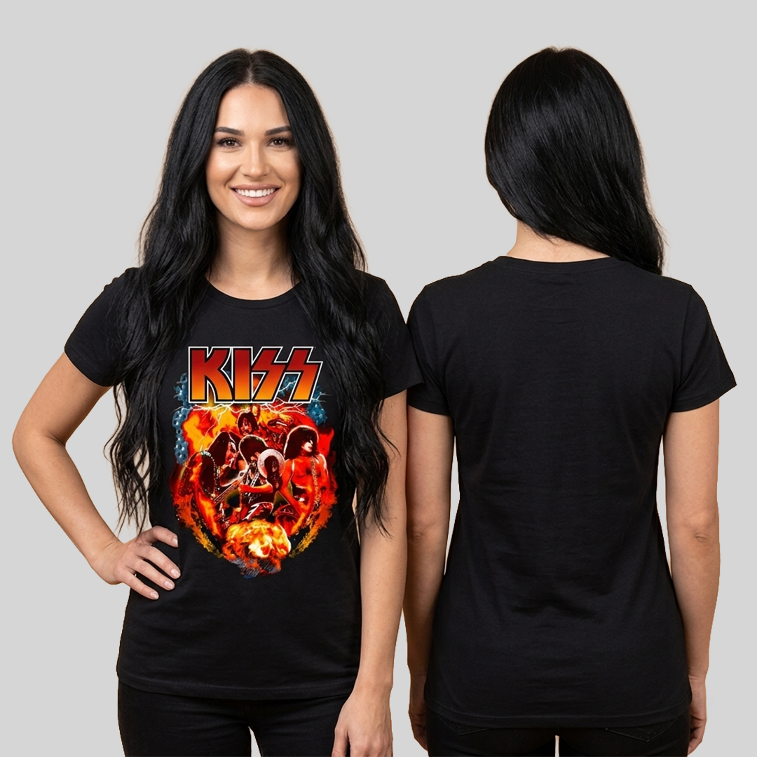 Camiseta en Algodon Kiss Rock Style