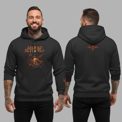 Buzo Capota Avenged Sevenfold Fire Deathbat Doble estampado