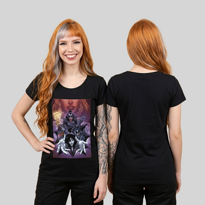 Camiseta en Algodon Kiss band Rock Style