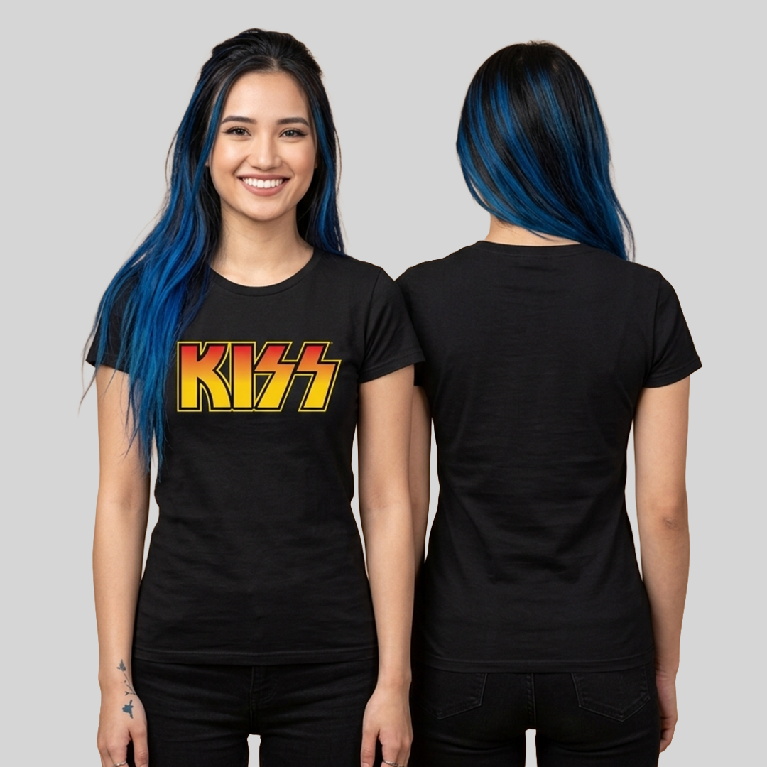 Camiseta en Algodon Kiss Logo Rock Style