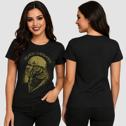 Camiseta Algodon Black Sabbath Rock Style Mujer