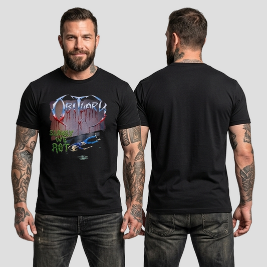 Camiseta Algodón Obituary Slowly We Rot