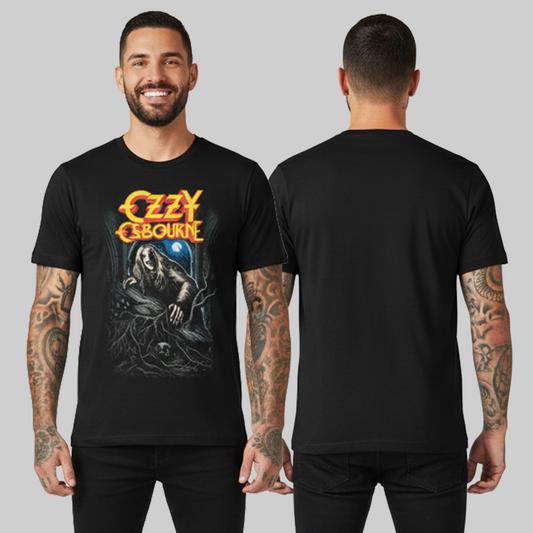 Camiseta Algodon Ozzy Osbourne Bark At The Moon Black