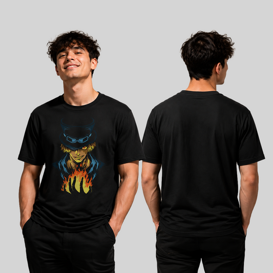 Camiseta Algodon Sabo Fire One Piece Art