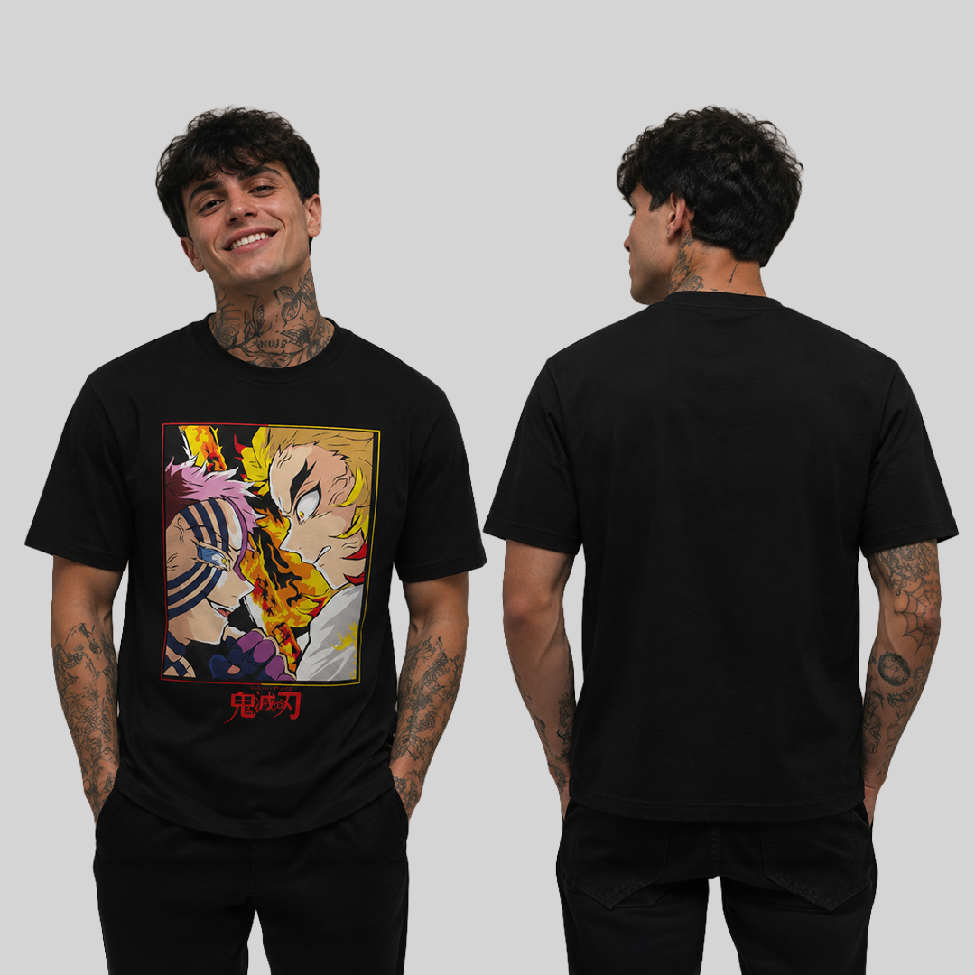 Camiseta Algodon Rengoku Fight Poster