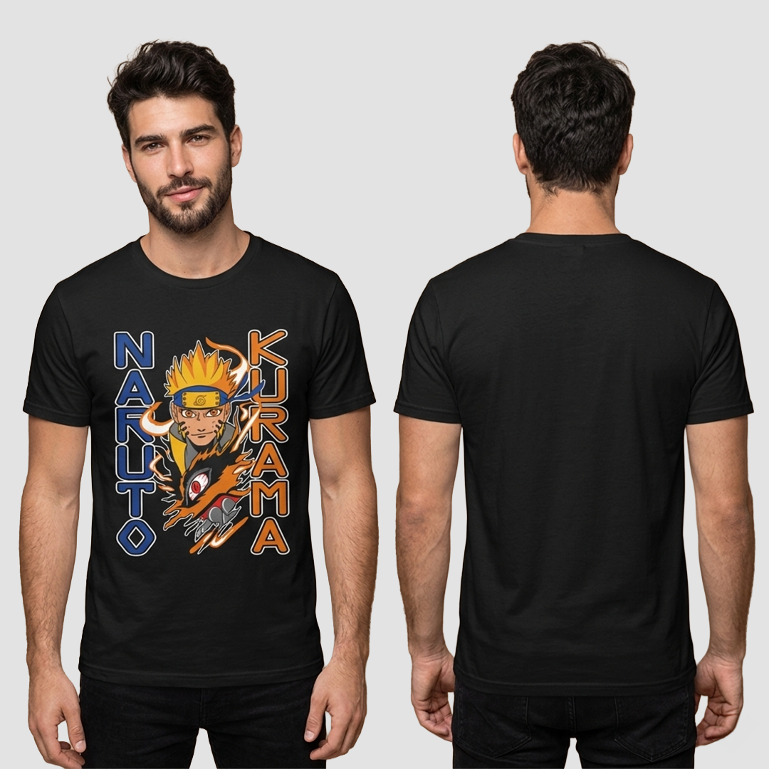 Camiseta Algodon Naruto y Kurama Poster
