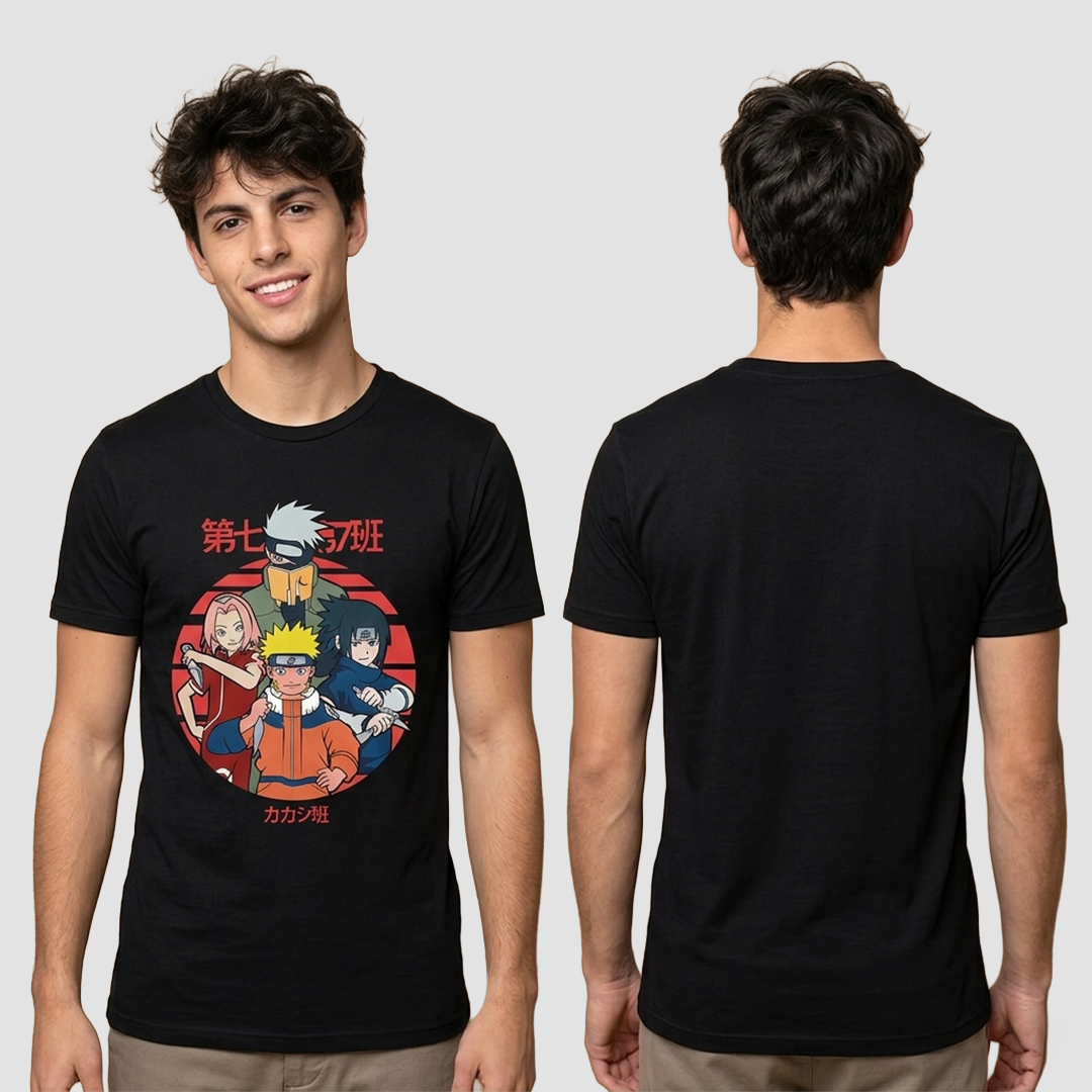 Camiseta Algodon Naruto Equipo 7