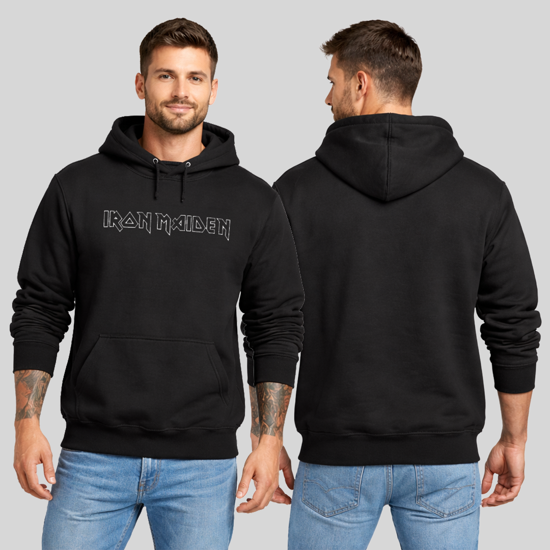 Buzo Capota Iron Maiden Logo Black